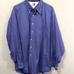 Tommy Hilfiger Men’s blue long sleeve button down.